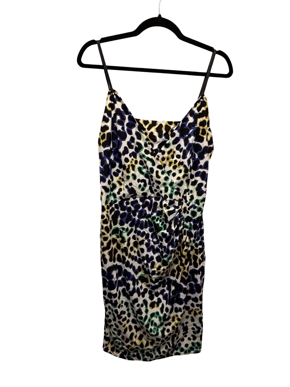 NWT Milly Leopard Print Sheath Dress Women's M Blue Green Cocktail Mini Feminine - Picture 2 of 10